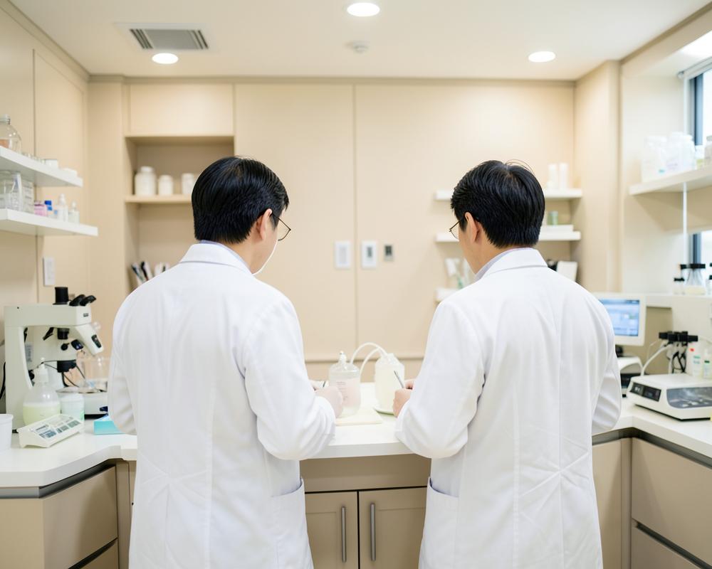 Illustrative laboratory scene accompanying Si Young Song, Eun Mi Kim and Min Soo Kim's independent researcher profile; not a portrait of the named person