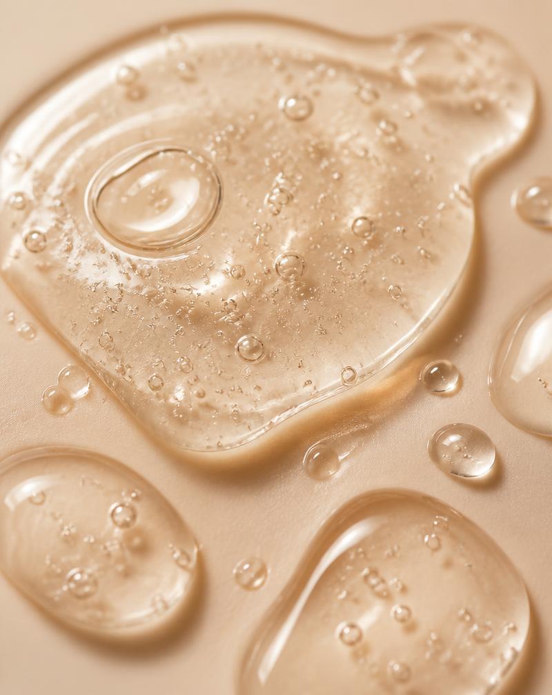 Macro texture of the clear, dewy NAD+ EGF serum gel